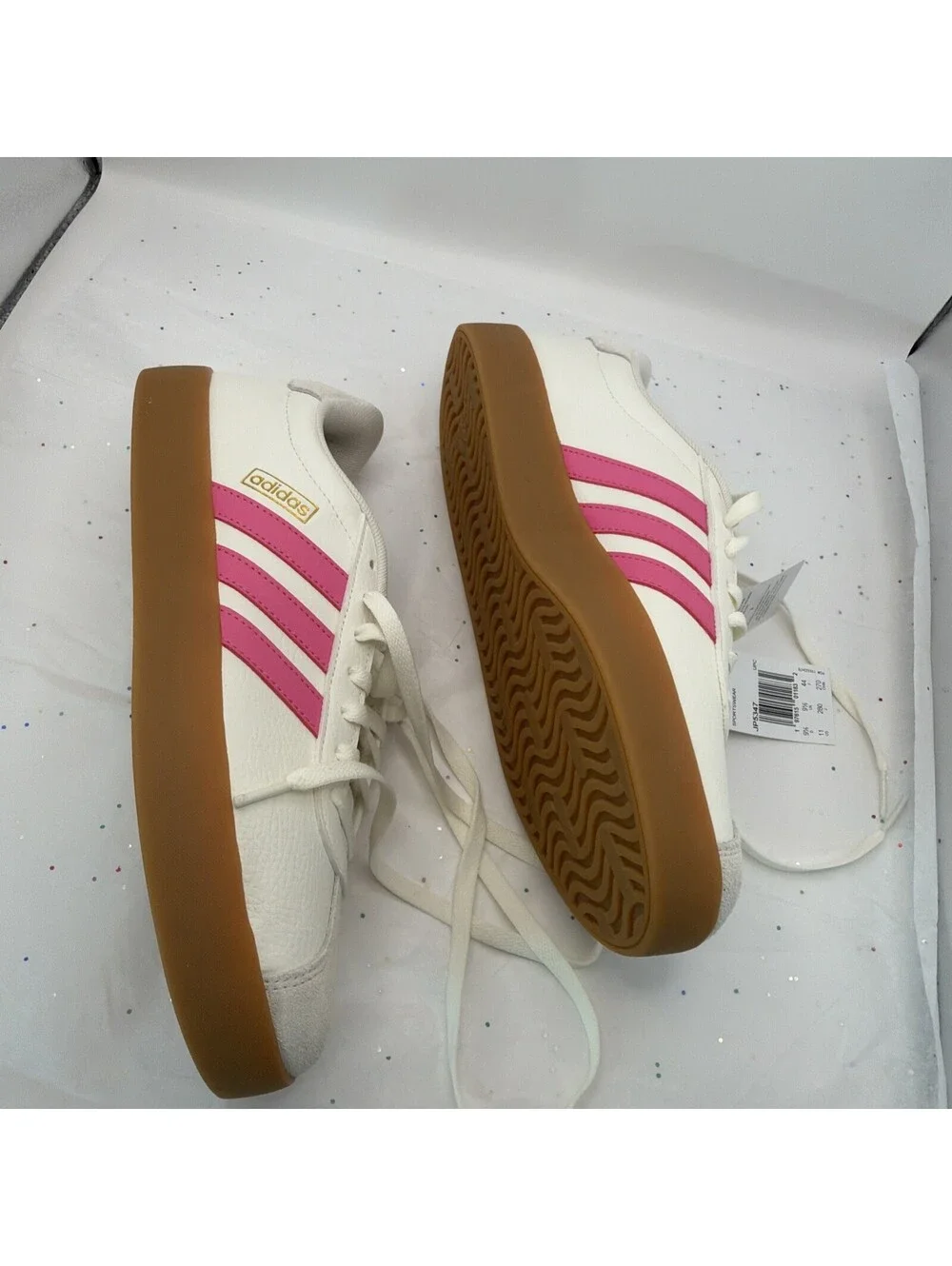 adidas VL Court 3.0 Women Size 11  JP5347 Pink White Gum New Box Damaged